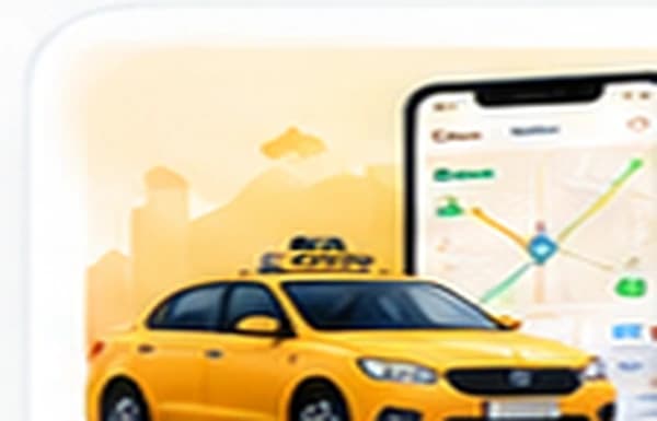 Taxi Booking Apps interface illustration