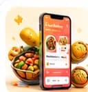 Food Delivery App application illustration