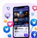 Social Media Platform application illustration