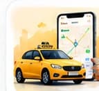 Taxi Booking application illustration