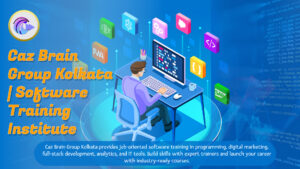 Software Training Institute Kolkata students at Caz Brain Group learning programming and digital marketing skills practically